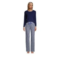 Lands' End Women's Tall Knit Pajama Set Long Sleeve T-Shirt And Pants -Clothing store GUEST f8801028 4402 4665 8a47 71a2d888be46