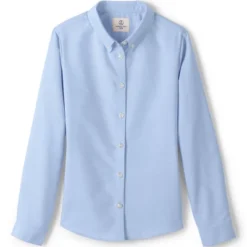 Lands' End School Uniform Girls Long Sleeve Oxford Dress Shirt -Clothing store GUEST f964133a 7aa7 4c2d a806 0042aa870fda