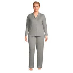 Lands' End Women's Plus Size Comfort Knit Pajama Set Long Sleeve Top And Pants -Clothing store GUEST f9a94d71 6ffe 4062 b292 af3534024f2b