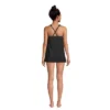 Lands' End Women's Chlorine Resistant High Neck Swim Dress One Piece Swimsuit Adjustable Straps
