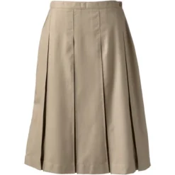 Lands' End Lands' End School Uniform Women's Solid Box Pleat Skirt Below The Knee -Clothing store GUEST fe63ae84 85b2 4a26 a28f 0abfeaf47613