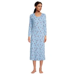 Lands' End Women's Supima Cotton Long Sleeve Midcalf Nightgown -Clothing store GUEST ff520581 b28b 4d6c bab8 0ac91fe82294