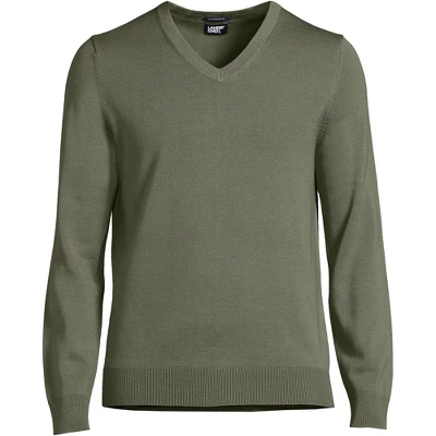 Lands' End Men's Classic Fit Fine Gauge Supima Cotton V-neck Sweater 10 Lands' End Men's Classic Fit Fine Gauge Supima Cotton V-neck Sweater - Image 10