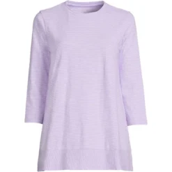 Lands' End Women's 3/4 Sleeve Slub Jersey Swing Tunic -Clothing store GUEST ffc0cff4 9b02 42ee a7fe 793d19be0ff1