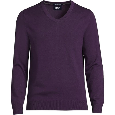 Lands' End Men's Classic Fit Fine Gauge Supima Cotton V-neck Sweater 11 Lands' End Men's Classic Fit Fine Gauge Supima Cotton V-neck Sweater - Image 11